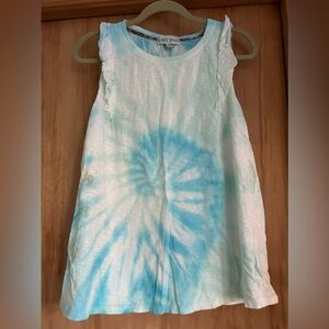 Knox Rose tie dye ruffle sleeveless top blue medium